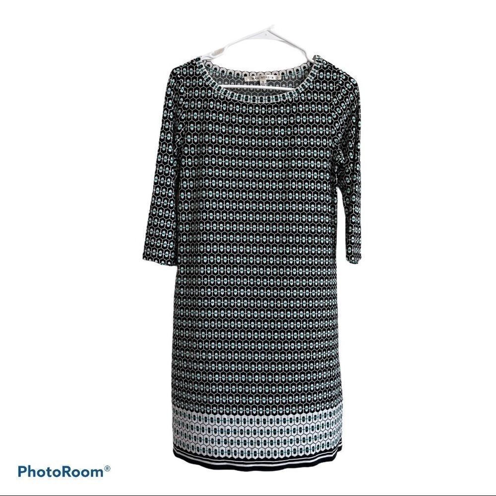 Max Studio‎ Pullover Dress Navy Geo Print, Size S